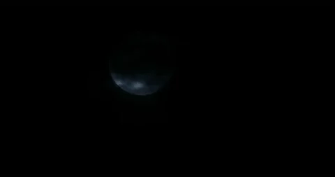 The motion of white full moon close up. The moon passing quickly through the str Video stock 168182041