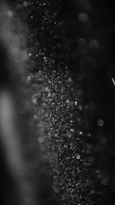 Motion Of White Particle Elements In Space As Dust On Black Background. Stock Footage 270209671