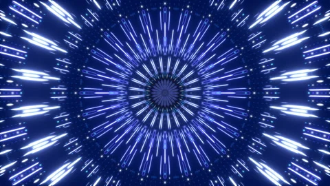 Motion white particles on blue background, loop Stock Footage 144358403