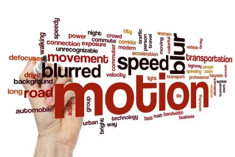 Motion word cloud concept Stock Illustration
