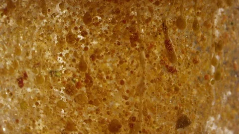 Motion yellow brown planet surface abstract liquid texture background 動画素材 118295558