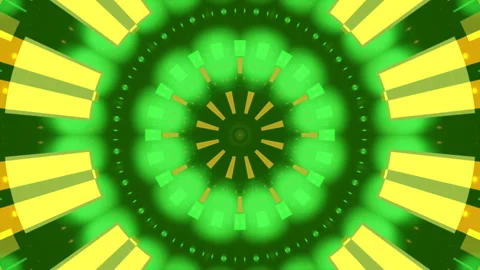 Motion yellow shapes on green background, loop Stock Footage 90933563