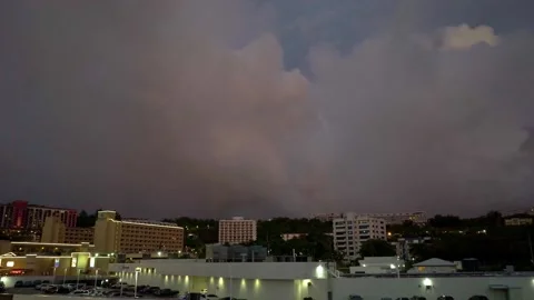 Motionlapse of street from high angle during cloudy sunset Video stock 168474318