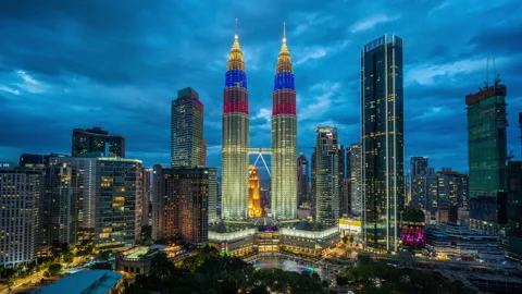 Motionlapse, Time lapse   Day to night scenery of Kuala Lumpur, Malaysia. Vídeos de archivo 234347706