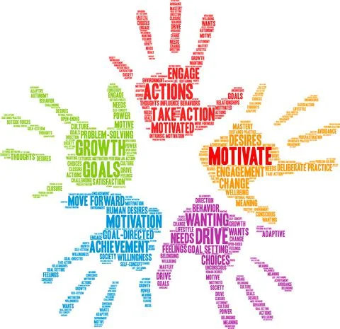 Motivate Word Cloud Stock Illustration