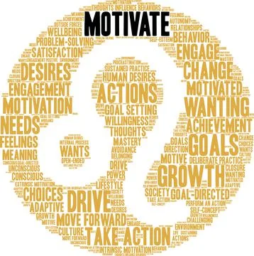 Motivate Word Cloud Stock Illustration