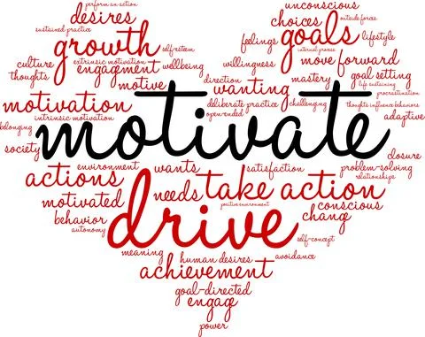 Motivate Word Cloud Stock Illustration