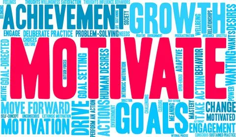 Motivate Word Cloud Stock Illustration