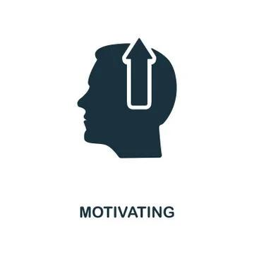 Motivating creative icon. Simple element illustration. Motivating concept symbol Stock Illustration