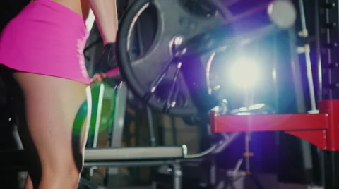 Motivation and commitment to the sport: athletic woman training in a hall in the 스톡 동영상 66538511