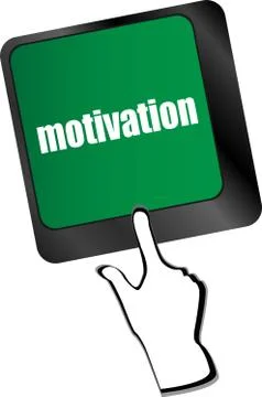 Motivation button on computer keyboard key Stock Illustration