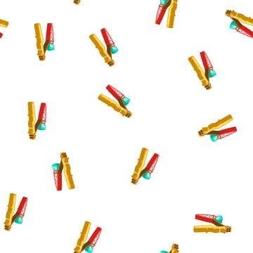 Motivation carrots on a string isometric icon seamless pattern Stock Illustration