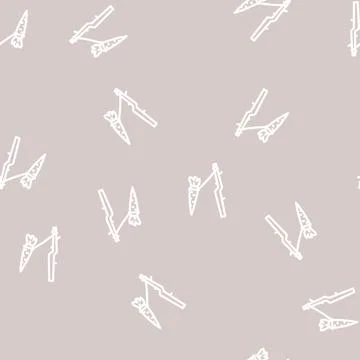 Motivation carrots on a string line vector seamless pattern Stock Illustration