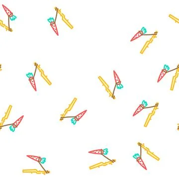 Motivation carrots on a string vector seamless pattern Stock Illustration