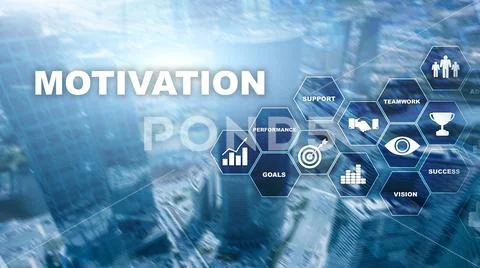 Motivation concept with business elements. Business team. Financial concept o Stock Photos