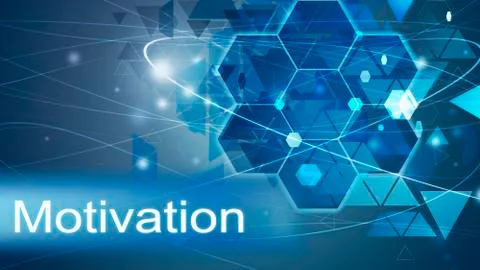 Motivation concept, Innovation Computer Data Technology, background blue Stock Illustration