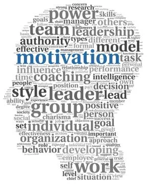 Motivation concept in word tag cloud Stock Illustration