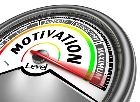 Motivation conceptual meter Stock Illustration