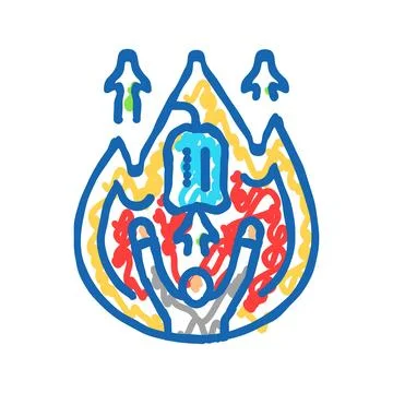 Motivation consumer behavior icon doodle illustration Stock Illustration