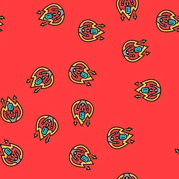 Motivation consumer behavior vector seamless pattern 스톡 일러스트