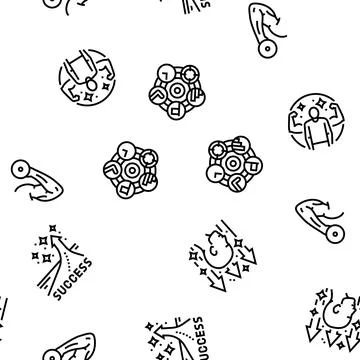 Motivation human success seamless pattern vector イラスト素材