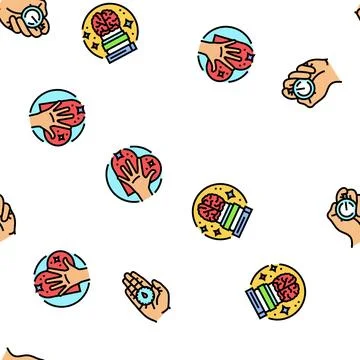 Motivation human success seamless pattern vector Stock Illustration