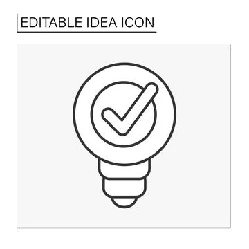 Motivation line icon Stock Illustration
