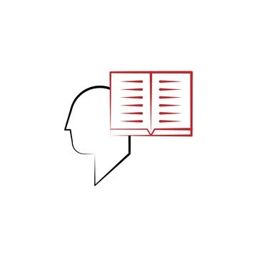 Motivation, man, book, knowledge 2 colored line icon. Simple colored hand drawn Stock Illustration