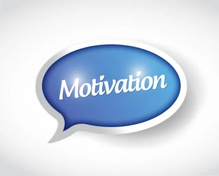 Motivation message bubble illustration design Stock Illustration
