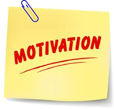 Motivation note Stock Illustration