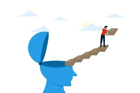 Motivation or progress concept, Personal development or personal growth. Stock Illustration