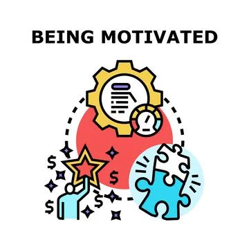 Motivation process building success and achievement concept Ilustración de archivo