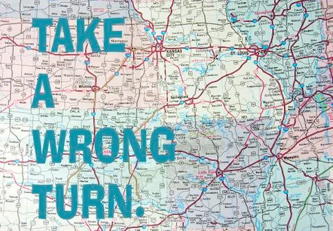 Motivation quote on map Stock Photos