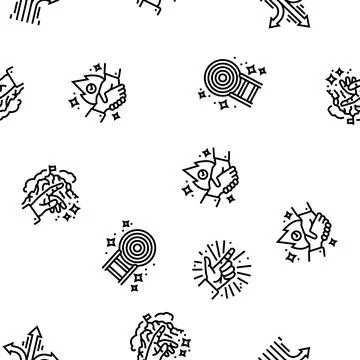 Motivation succes challenge vector seamless pattern Illustrazione stock