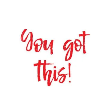 Motivation text you got this, isolated vector illustration Stock Illustration