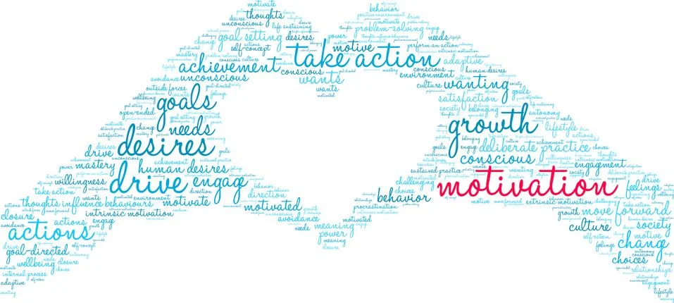 Motivation Word Cloud Stock Illustration