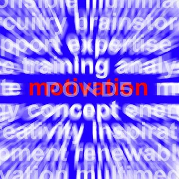 Motivation word showing positive encouragement and determination Stock Illustration