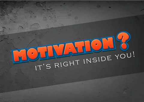 Motivation is in you Illustrazione stock