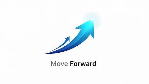 Motivational arrow forward Stock Illustration