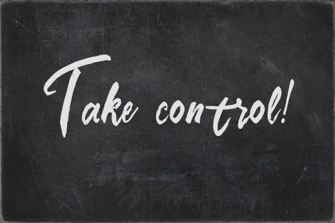 Motivational command on chalkboard Stock Illustration