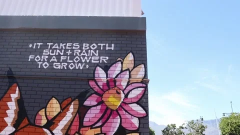 Motivational graffiti on a wall Video stock 153658280
