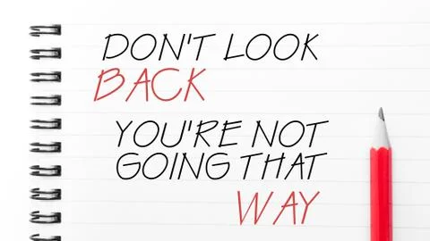Motivational message on notebook page Stock Photos