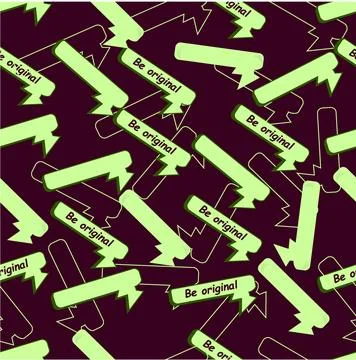 Motivational message sticker pattern Stock Illustration