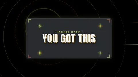 Motivational message with text saying you got this in a creative desig Stock Footage 344568704