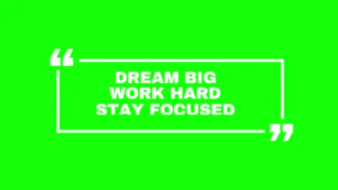 Motivational quotation graphic displaying dream big work hard stay focused text Stock-Footage 343501772
