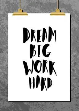 Motivational Quote Poster Illustrazione stock