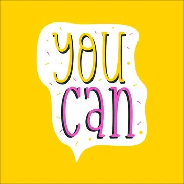 Motivational sticker. Cute typography patch, print for kids with quote. Doodle Stock Illustration