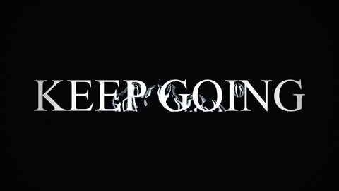Motivational text KEEP GOING repeating in dark environment with subtle glit.. Stock Footage 345620805