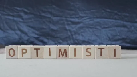 Motivational word optimistic ! Video stock 337661001