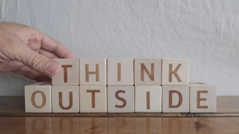 Motivational word Think outside Stock Footage 346102667
